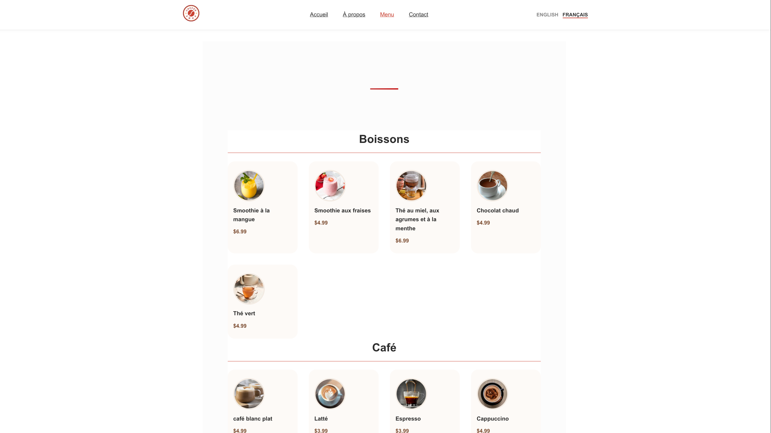 Placeholder cover for cafe project